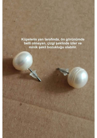 Kültür Incisi Çivili Küpe - 11 Mm. Inci Küpe Çok Renkli