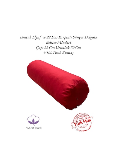 Remege Meditasyon Minderi & Bolster Minderi İkili Set Kırmızı Krz3 Kırmızı