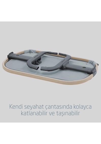 Maxi-Cosi Iora Air Sallanabilen Ahşap Görünümlü Anne Yanı Beşik Beyond Grey