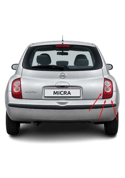 Nıssan Micra K12 2003-2007 Arası Tyc Sağ Stop Lambası Duysuz 26550-ax720 / 26550-ax710