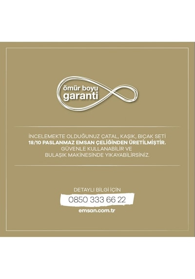 Emsan Çatal Kaşık Bıçak Elegance Sedir 84 Parça Kutulu Diğer