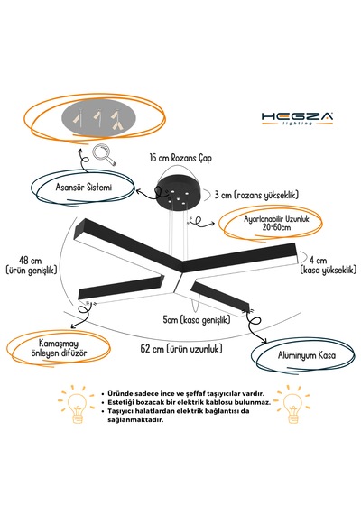 Bambino Beyaz Kasa, Beyaz Işık Modern Sarkıt Led Avize Beyaz