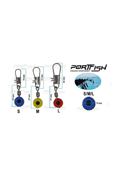 Portfish Bl-6015 Stoperli Fırdöndülü Klips M Beden - Standart