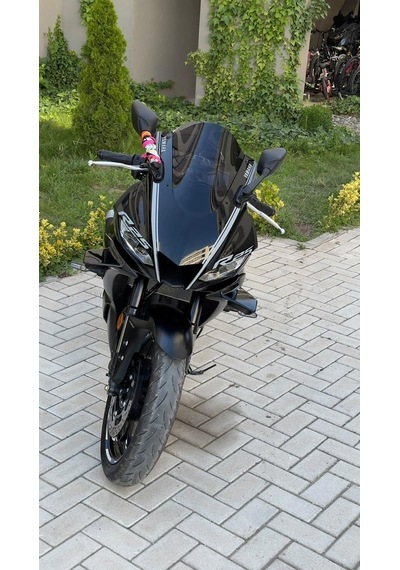 Yamaha İle Uyumlu R25 Rüzgar Kiti Parlak Siyah
