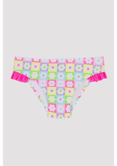 Penti Kız Çocuk Papatya Desenli Bandeau Bikini Takımı Çok Renkli Penti Kız Çocuk Papatya Desenli Bandeau Bikini Takımı Çok Renkli