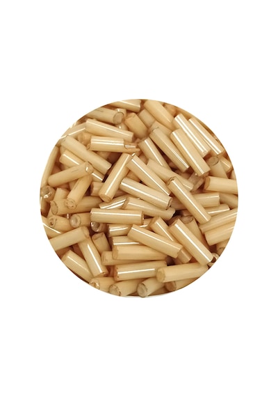 Uzun Boru Kesme Boncuk Çap 2mm Uzunluk 10 Mm - 20 Gram - Koyu Krem - Bnc229