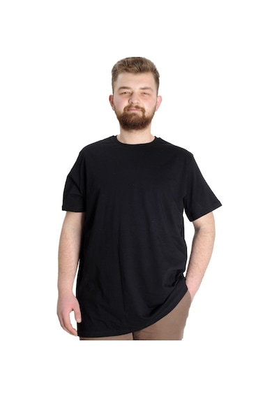 Mode Xl Büyük Beden Erkek Tshirt Bisiklet Yaka Basic 20031 Siyah 001