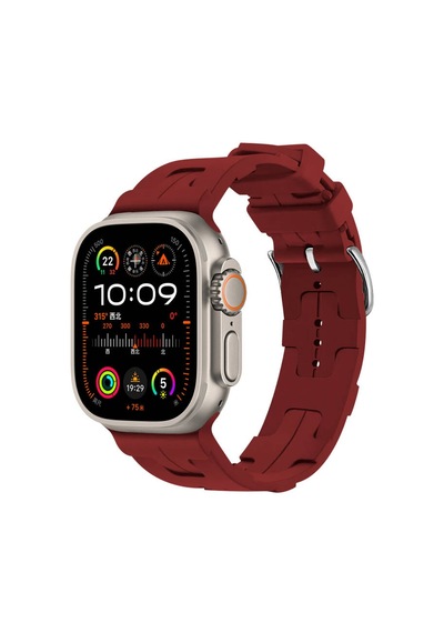 Apple Watch Uyumlu Ultra 49mm Krd-92 Silikon Kordon - Mavi