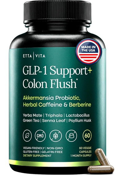 Etta Vita Glp-1 Colon Cleanse 60 Kapsül Usa Menşeii Dmmedicineden Orijinal
