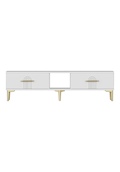 Tsa1515bg İda Tv Sehpası Beyaz-gold 150cm Beyaz - Altın