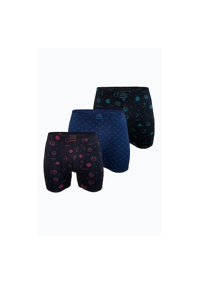 Malabadi Erkek 3 Lü Desenli Set 3 Premium Collection Modal Uzun Boxer 3m250 Set-3