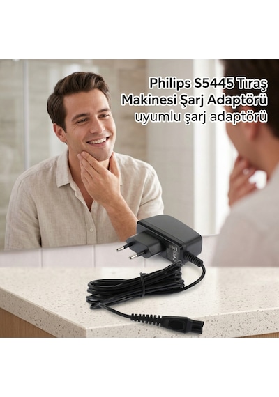 Philips S5445 Tıraş Makinesi Şarj Adaptörü 15v Hq8505 Uyumlu - S5445/06 S5445/04