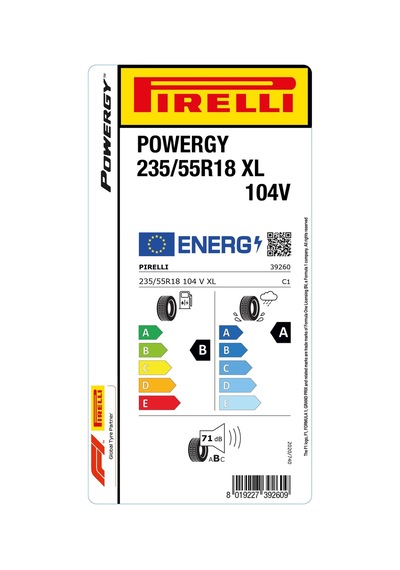 Pirelli 235/55R18 104v XL Powergy Yaz Lastiği 2024