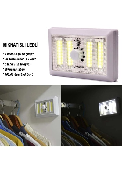 Dimmerli Işık Seviyesi Ayarlanabilir Ledli Lamba Wt-383 10 Parça Siyah
