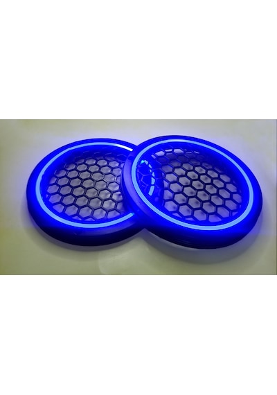 Hoparlör Kapağı 16 Cm Ledli 2'li Takım - Mavi