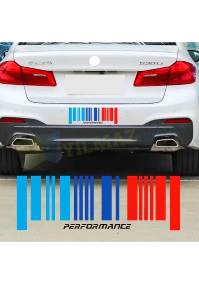 Bmw M Performance Barkod Cam Tampon Oto Sticker Etiket Çıkartma 25 X 8 Cm