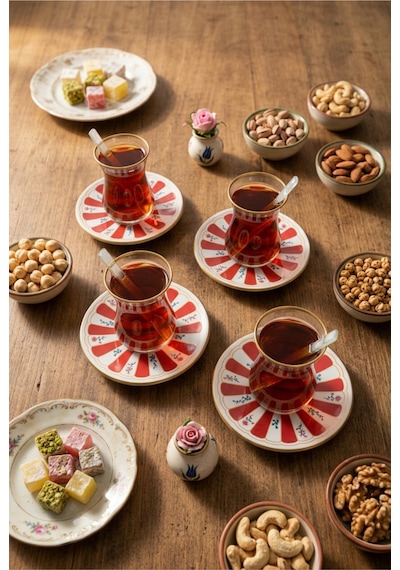 Bernardo Lal 12 Parça Çay Seti Çok renkli
