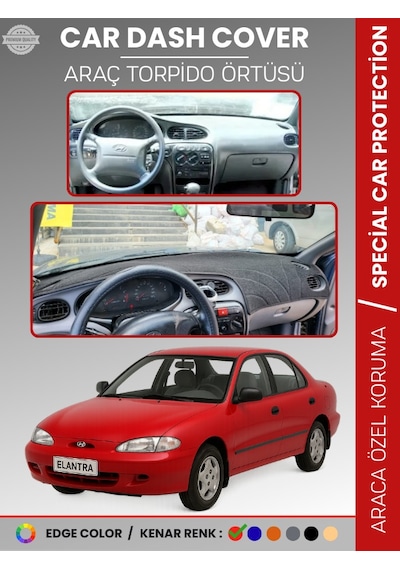 Hyundai Elantra 1995-2000 Torpido Örtüsü Ön Panel Halı Torpido Koruma Tam Uyum Uv Koruma Kaymaz - 295 Stiloto