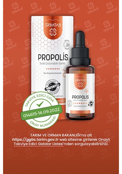 Erbatab Propolis Suda Çözünebilir Damla 30 ML