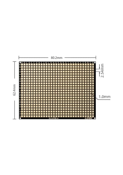 6x8cm Esnek Çift Yüz Pertenaks Pcb 0.4mm Kıvrılabilir Kağıt Proto Pertinaks Elektronik Devre Test