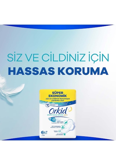 Orkid Extra Hassas Cesaret Paketi Gece 56 Adet
