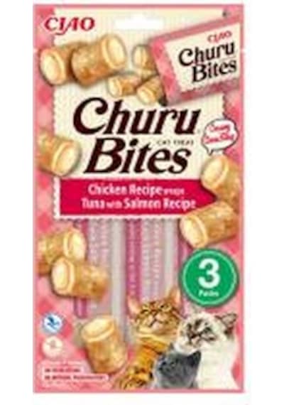 Ciao Churu Bites Tavuk Sargılı , Ton Balıklı ve Somonlu Kedi Ödül Maması 3 x 10 G