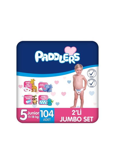 Bebek Bezi 5 Numara Junior 11-18 Kg 104 Adet 2 Li Jumbo Set