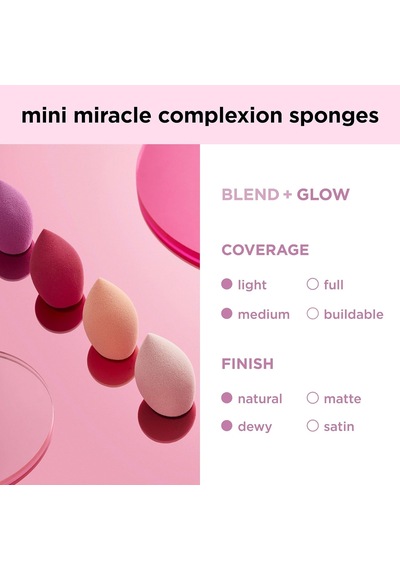 4 Mini Miracle Complexion Sponges - 4 Lü Makyaj Süngeri 1 Paket 1 X 1 Adet Çok Renkli