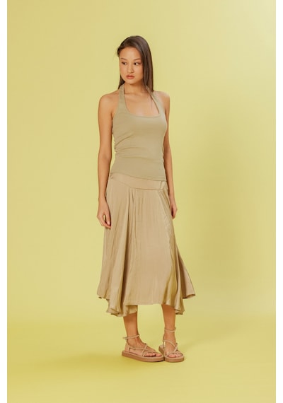 Pamuklu Halter Top Adaçayı