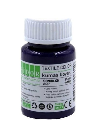 Kumaş Boyası Tişört Çanta Tekstil Boyası 25 Ml 1 Adet Südor Kumaş Boyası Mor