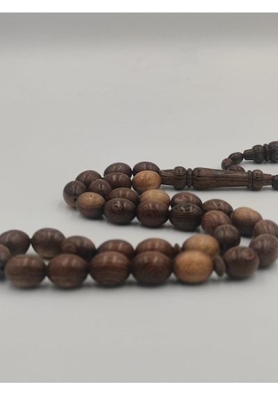 Usta İşcilikli Venge Tesbih 8 12 Mm Arpa Kesim Takımlı Sistemli Püskül Kahverengi