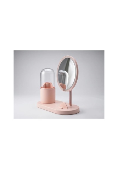 Elf Ledli Makyaj Aynası, Makyaj Organizeri Ve Telefon Tutacağı 3'lü Masaüstü Kozmetik Düzenleyici siyah