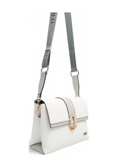 Silver & Polo Silver Polo Beyaz - A.gri Logolu Kadın Çapraz Çanta Sp1287