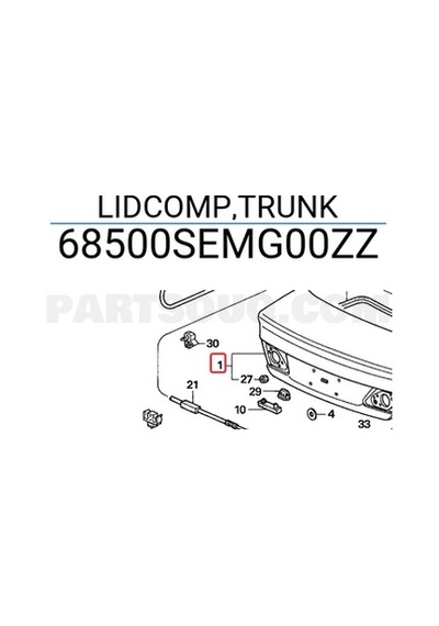 Honda City 2006 Yılında Çıkan Kasa Bagaj Kapağı Oem No: 68500semg00zz