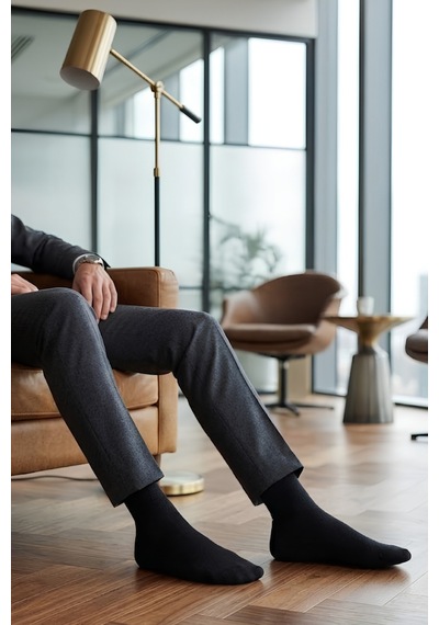 Socketta 3'lü Siyah Erkek Business Bambu Dikişsiz Esnek Çift Kat Kışlık Soket Çorap - Premium Siyah Socketta 3'lü Siyah Erkek Business Bambu Dikişsiz Esnek Çift Kat Kışlık Soket Çorap - Premium Siyah