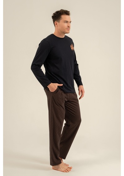 Arnetta Baba Oğul Bear Club Lacivert Uzun Kol Pijama Takım Ar3824-a-v1 Ar3824-a-v1