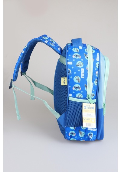 X Dekomus Lisanslı Stitch "ıconic Blue Collection Collection" Özel Tasarım Büyük Boy Okul Çantası "dekomus Cep Defteri Hediyeli" Altın
