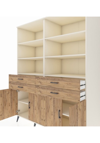 Kronos Gardrop 8 Raflı 4 Çekmeceli 4 Kapaklı 176x59x221 Aytaşı-çam Çam Kronos Gardrop 8 Raflı 4 Çekmeceli 4 Kapaklı 176x59x221 Aytaşı-çam Çam