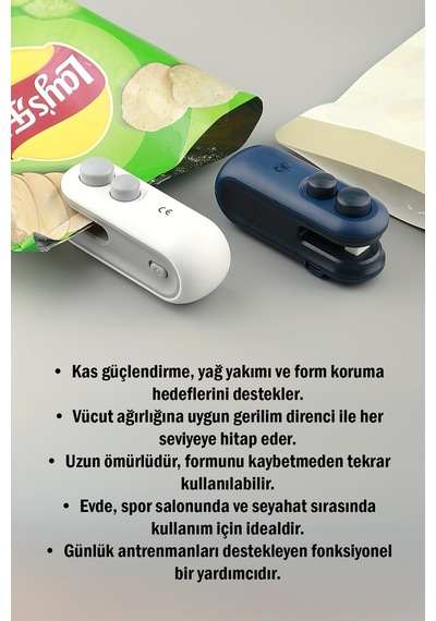 Şarj Edilebilir Poşet Kapatıcı Sealer Gıda Koruma Saklama Poşeti Mühürleme Makinesi