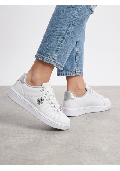 Hayo Rebeca Kadın Düz Taban Demir Aksesuarlı Rahat Konforlu Sneaker Ayakkabı Beyaz - Gümüş Hayo Rebeca Kadın Düz Taban Demir Aksesuarlı Rahat Konforlu Sneaker Ayakkabı Beyaz - Gümüş