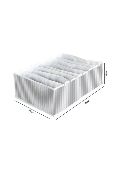 Esti 8 Gözlü Çekmece Içi Akordiyon Organizer - Xlarge 30 X 39 X 14 Gri - Beyaz - Xl