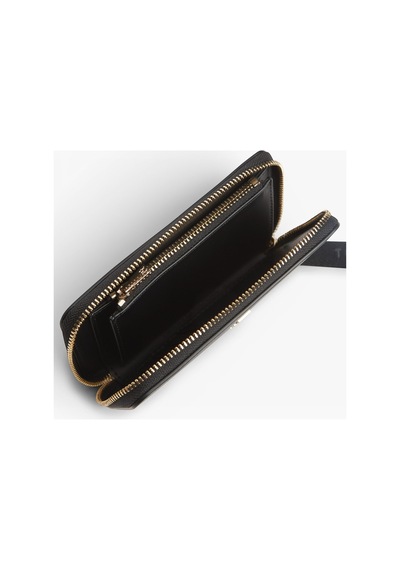 Tommy Hilfiger Th Logotape Compact Zıp Around Kadın Siyah Cüzdan - Aw0aw18699