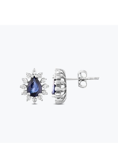 Altınbaş Pırlanta Safir Küpe N11.10