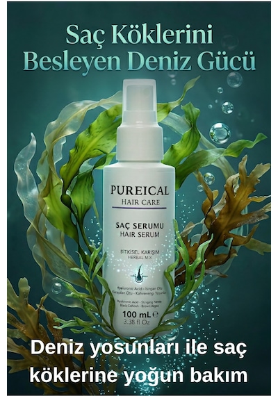 Pureical Bitkisel Saç Serumu 100 ML