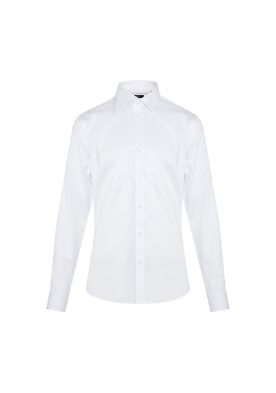 Hatemoğlu Modern Fit %100 Pamuk Gömlek Beyaz (540139965) Beyaz