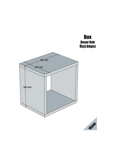 Box Duvar Rafı Sarı Çok Renkli