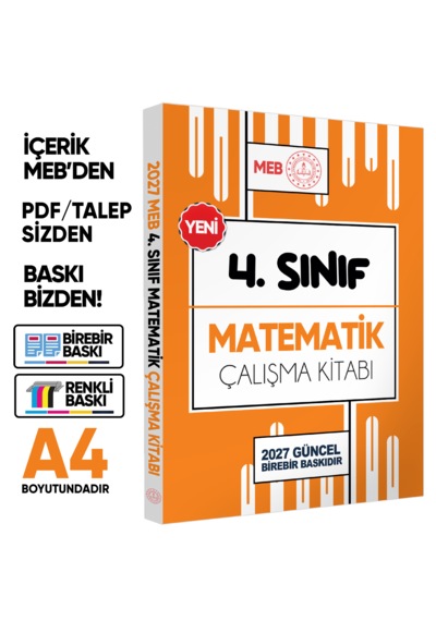 2027 Meb Ödm İlkokul 4.sınıf Çalışma Kitabı Alıştırmalı Soru Bankası 4lü Set Renkli Baskı Ücreti