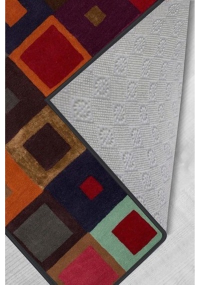 Rovigo Home Dijital Baskı Kaymaz Taban Salon Halısı Rvg1154 Çok Renkli