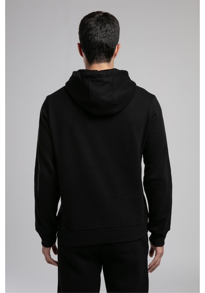 Lee Cooper Videl Erkek Kapüşonlu Sweatshirt Siyah-20991 Siyah