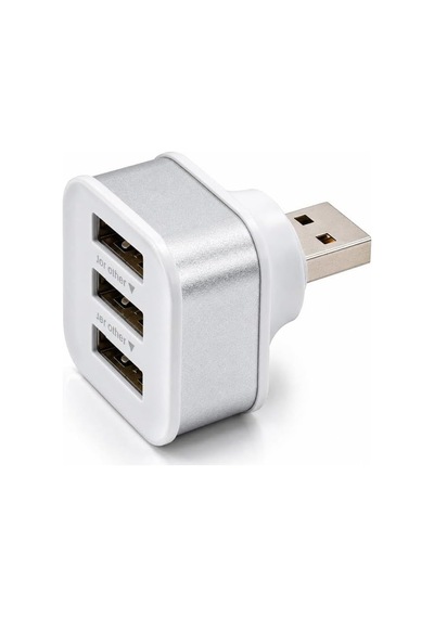 6075 Usb Hub 3 Port Çoklayıcı Adaptör Bilgisayar Laptop Araç Şarj Çoklu Çoğaltıcı